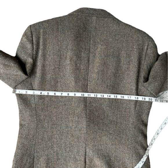 Vintage By Haggar Mens Brown Herringbone Wool Tweed Two Button Sport Coat Sz.42L - Picture 11 of 16